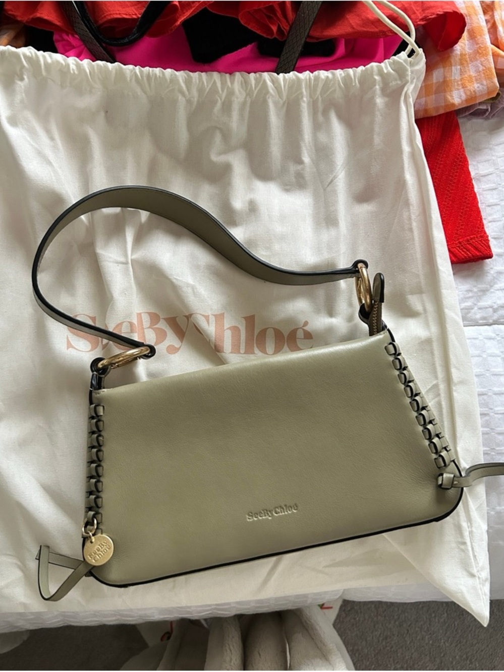 See By Chloe Green Tilda Baguette Bag